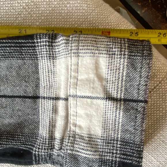 Old Navy Mens Black White Cotton Flannel Relaxed Fit Casual Shirt- Sz-L - Picture 15 of 15